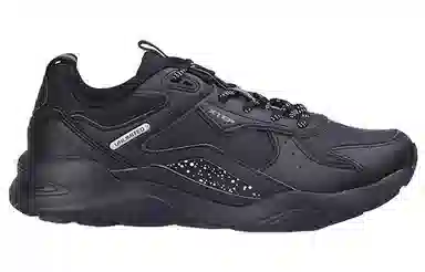 特步 低帮潮流运动休闲鞋 黑色