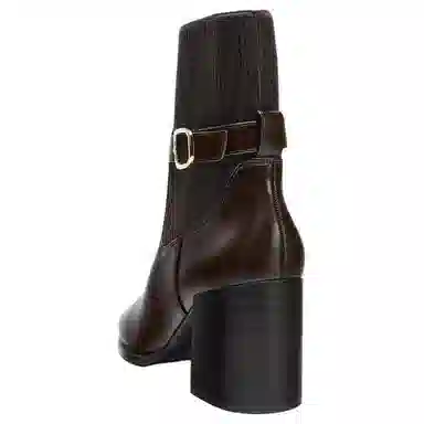 ZARA PU Ankle Boots Brown