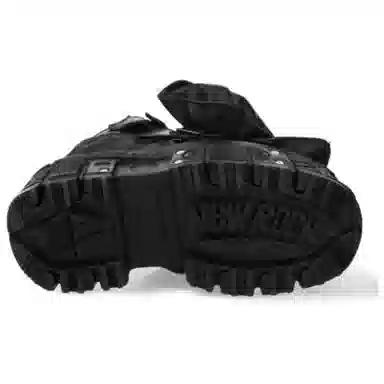 New Rock Short Boots 10cm Black