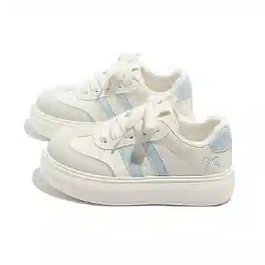 乐乐鱼 早秋学生配裙子百搭厚底运动通勤 增高 低帮 板鞋 女