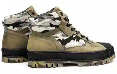 LEAVELAND Maple Leaf Camo Thick Sole Martin Boots