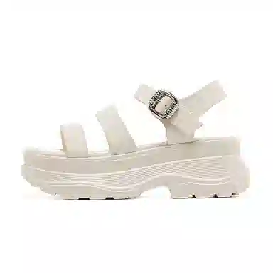 卓诗尼 合成革 休闲百搭 简约轻便 厚底舒适 沙滩凉鞋 女款