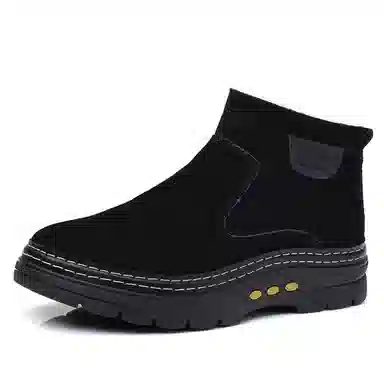 牛反绒 保暖耐磨增高防滑 东北厚底羊毛时尚舒适百搭通勤 短筒 雪地靴 男款