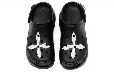 SMFK x Crocs Platform Clogs Black White