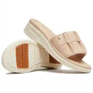 他她 简约百搭舒适休闲防滑 静音防臭一字拖鞋 女款