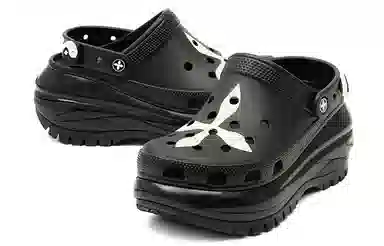 SMFK x Crocs Platform Clogs Black White