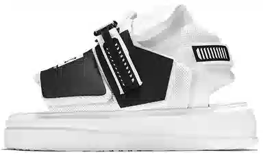 NORVINCY Platform Sport Sandals Black White