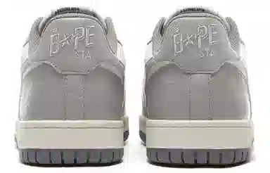 A BATHING APE Bape Court Sta Low White Grey