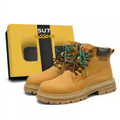 TCELLARS Classic Lace-Up Boots Maple Yellow