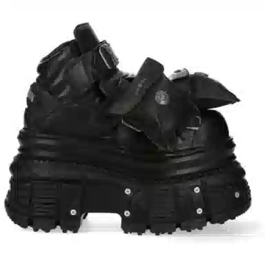 New Rock Short Boots 10cm Black