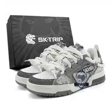 SK.TRIP Burgundy Low Sneakers