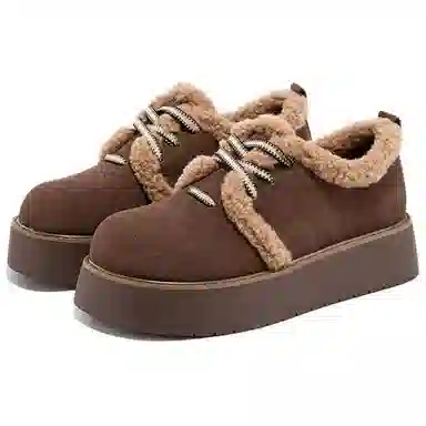 DAPHNE Suede Ankle Snow Boots