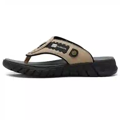 潮泽 休闲百搭 车缝线 防滑速干人字拖鞋 男款