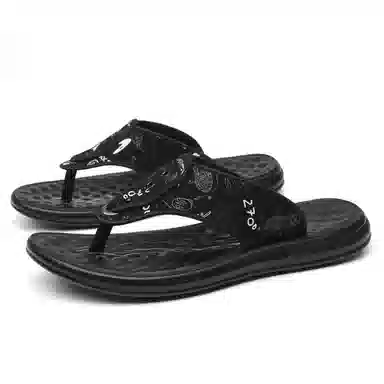 FAPAI Flip Flops Black White