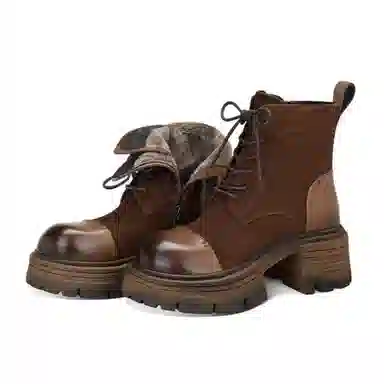 Jessica Sophia Cool Lace-up Platform Martin Boots 5.5cm