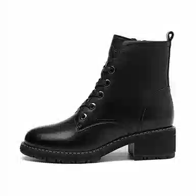 AOKANG Retro Short Boots Black