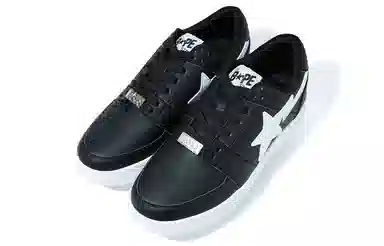 A BATHING APE STA Low Black White