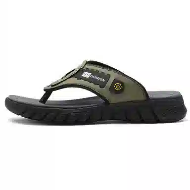 潮泽 休闲百搭 车缝线 防滑速干人字拖鞋 男款