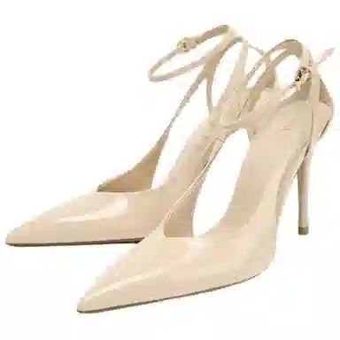 ZARA PU Elegant Stiletto 10cm White