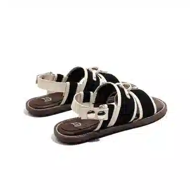 老喵 布 舒适百搭 透气 沙滩凉鞋 女款 黑色