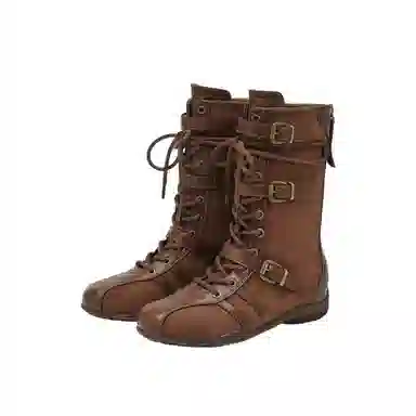 SHUMO Vintage Leather Ankle Boots