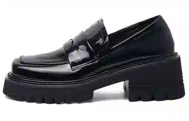 STOOSHE Newborn Platform Loafers Black