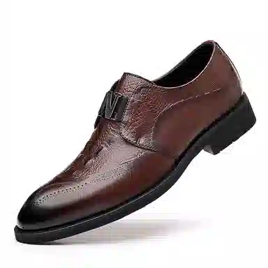 Yiminu Crocodile Brogue Oxford Black