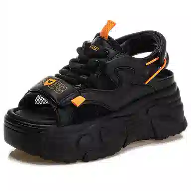 艾格鸟 织物 厚底增高潮流百搭 沙滩凉鞋 女款