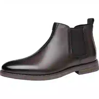 澳伦 头层牛皮 软皮舒适 及踝 切尔西靴 男款 棕色