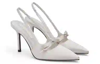 CHARLES&KEITH Satin Bow Pointed Toe Heels