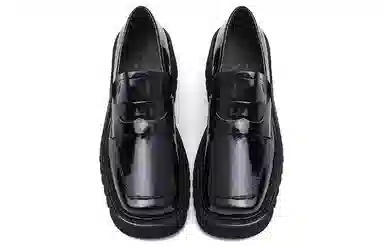 STOOSHE Newborn Platform Loafers Black