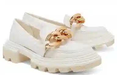 CHARLES&KEITH Chain Platform Loafers Black