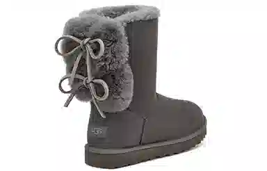 UGG Classic Double Bow Short Charcoal