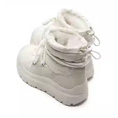 Mule Donkey Snow Boots White