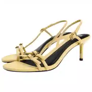 ZARA PU Sandals Yellow