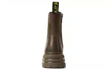 Q.VONTON Vintage 8-Eyelet Biker Boots Dark Brown