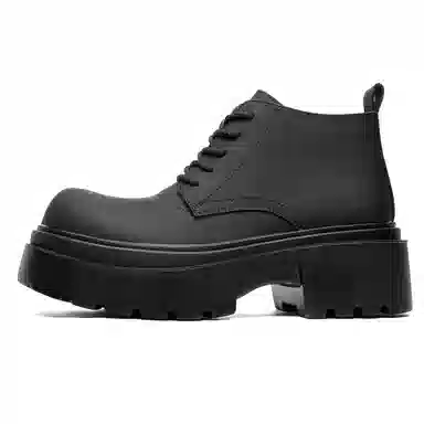 超纤皮 英伦风尚时尚舒适之选 短靴 男款 经典黑色