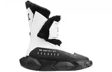 NORVINCY Snow Boots Black White