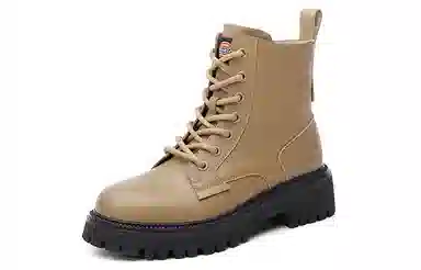 Dickies Platform Martin Boots Beige
