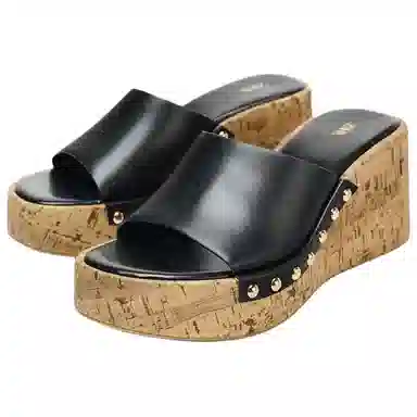 ZARA Slip-On Sandals Black