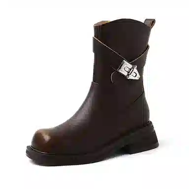 牛皮 时尚百搭舒适 短靴 女款