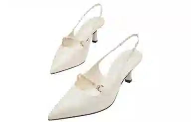 Charles & Keith Pointed Toe Metal Detail Heels