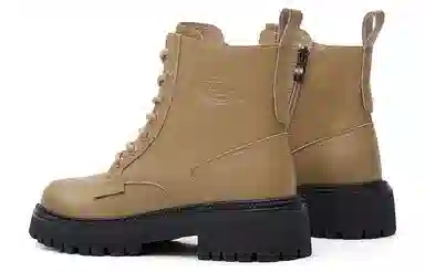 Dickies Platform Martin Boots Beige