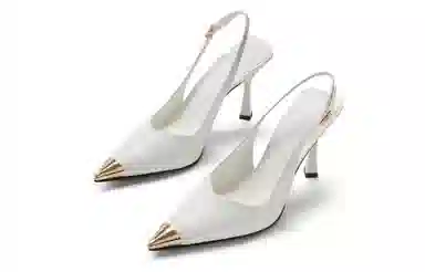 Charles & Keith PU Pointed Toe Heeled Sandals