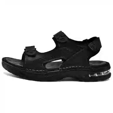 赞斯特 头层牛皮 轻奢品牌男士休闲鞋外穿 沙滩凉鞋 男款