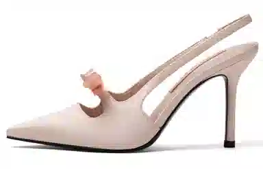 CHARLES&KEITH Satin Bow Pointed Toe Heels
