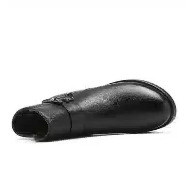 AOKANG Black Ankle Boots