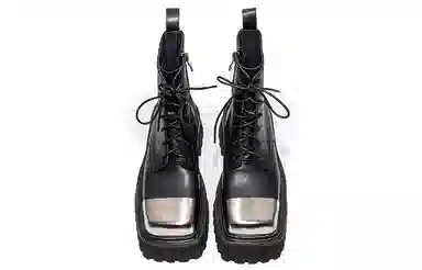 STOOSHE Mecha Series Metal Toe Martin Boots Black