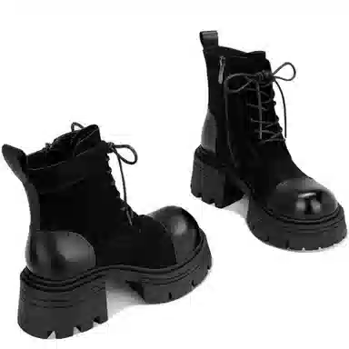 Jessica Sophia Cool Lace-up Platform Martin Boots 5.5cm