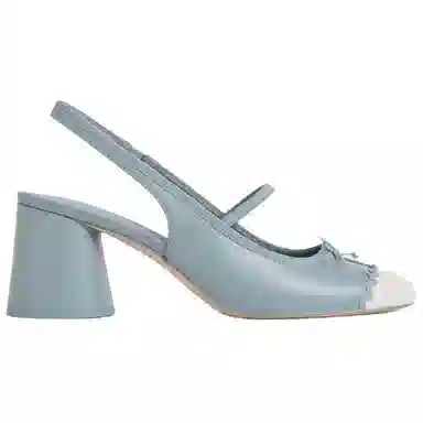 CHARLES&KEITH Chunky Heel Pumps Cream Black